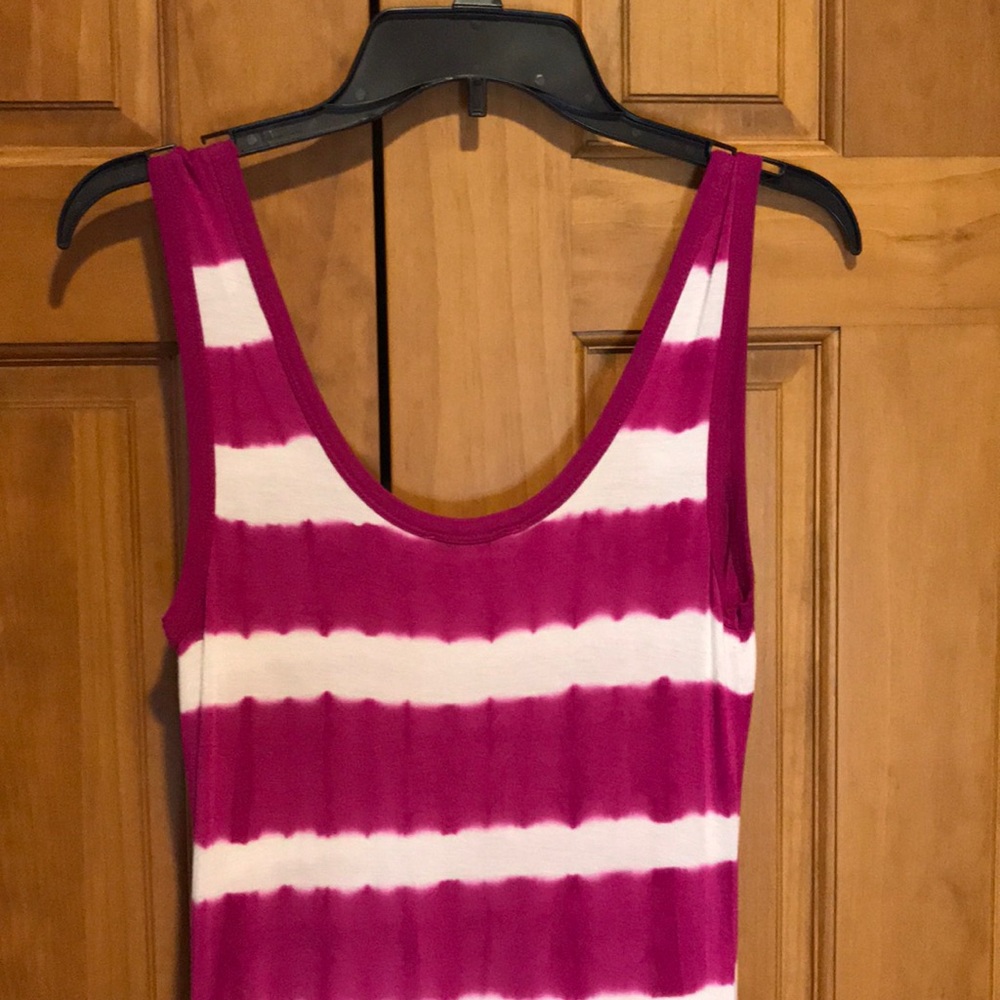 Calvin Klein Maxi Dress Tie Dye Fushia 4 - Picture 4 of 17